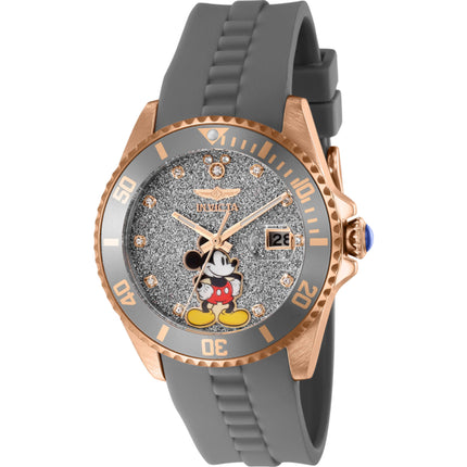 Invicta Women's Watch - Disney Mickey Mouse Quartz Grey Glitter Dial Strap | 41309 ,