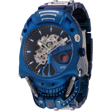 Invicta Men's Watch - Artist Semi-Skeleton Dial Silver and Blue Steel Bracelet | 42585 ,