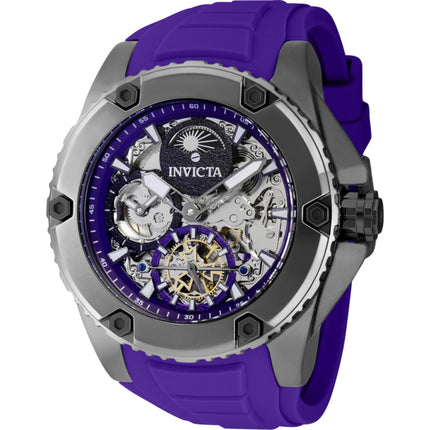 Invicta Men's Watch - Akula Automatic Purple and Black Dial Silicone Strap | 42767 ,