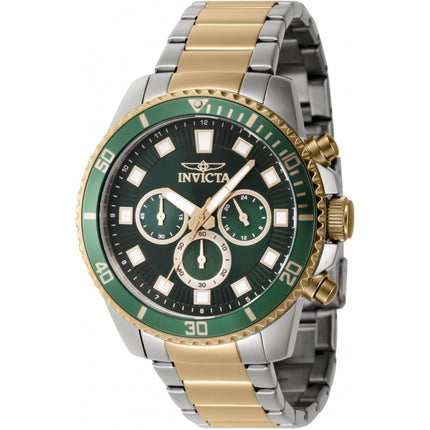 Invicta Men's Watch - Pro Diver Quartz Chronograph Green Dial Bracelet | 46060 ,
