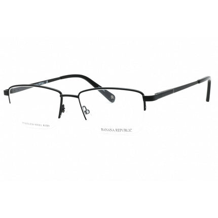 Banana Republic Men's Eyeglasses - Matte Black Metal Half Rim Frame | BR 113 0003 00 ,
