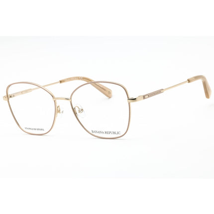 Banana Republic Women's Eyeglasses - Beige Gold Metal Cat Eye Frame | BR 208 084A 00 ,