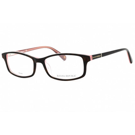 Banana Republic Women's Eyeglasses - Brown Havana Pink Rectangular | BR 215 0S0R 00 ,