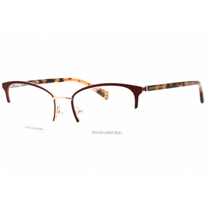 Banana Republic Women's Eyeglasses - Burgundy Gold Cat Eye Frame | BR 223 06K3 00 ,