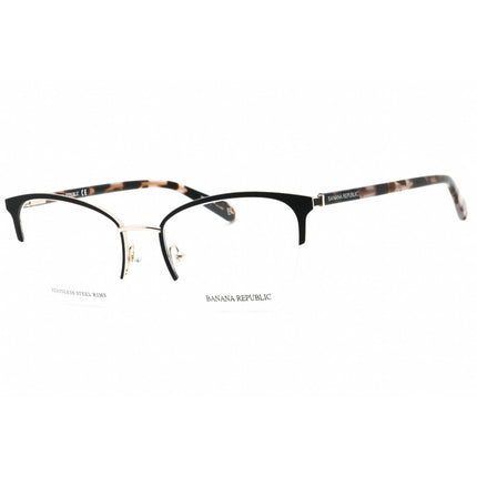 Banana Republic Women's Eyeglasses - Matte Black Gold Half Rim Frame | BR 223 0I46 00 ,