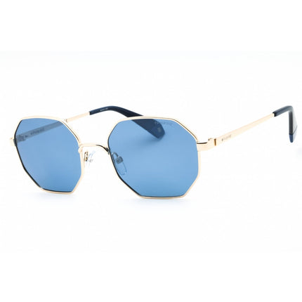 Polaroid Core Unisex Sunglasses - Gold Blue Metal Geometric Frame | PLD 6067/S 0LKS XN ,