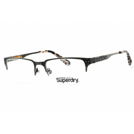 Superdry Men's Eyeglasses - Silver Ant Metal Rectangular Half Rim Frame | SDO-BUCK 002 ,