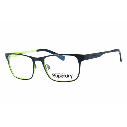 Superdry Men's Eyeglasses - Navy/Lime Metal Rectangular Full Rim Frame | SDO-MASON 013 ,