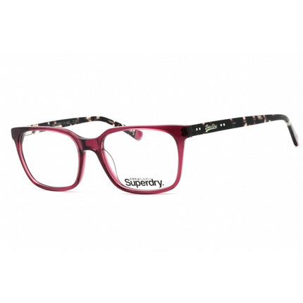 Superdry Unisex Eyeglasses - Plum/Black Plastic Square Full Rim Frame | SDO-OREGON 162 ,