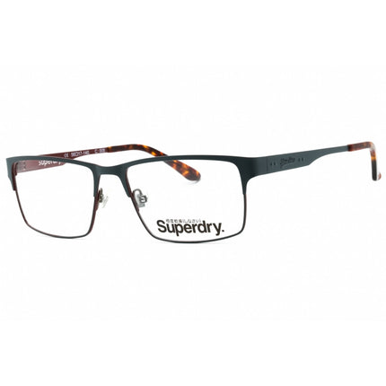 Superdry Men's Eyeglasses - Grey/Burgundy Metal Square Full Rim Frame | SDO-YOSHI 008 ,