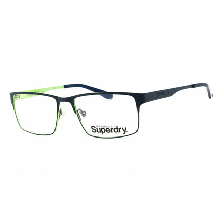 Superdry Men's Eyeglasses - Navy/Lime Metal Square Full Rim Frame | SDO-YOSHI 013 ,