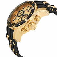 Invicta 17566 Men's Pro Diver Quartz Gold Tone Dial Chronograph Watch ,