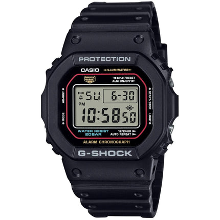 Casio Men's Watch - G-Shock Chronograph Grey Digital Dial Black Strap | DW5600RL-1 ,