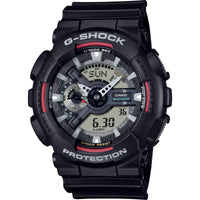 Casio Men's Watch - G-Shock World Time Black and Grey Ana-Digi Dial Strap | GA110RL-1A ,