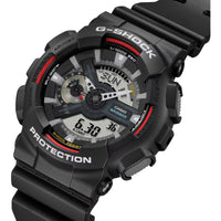 Casio Men's Watch - G-Shock World Time Black and Grey Ana-Digi Dial Strap | GA110RL-1A ,