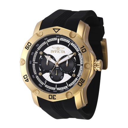 Invicta Men's Watch - Pro Diver White and Black Dial Silicone Strap Day-Date | 45741 ,