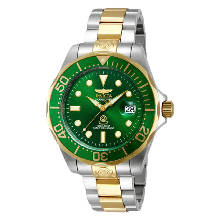 Invicta 13928 Men's Grand Diver Green Dial Two Tone Steel Bracelet Automatic Dive Watch ,