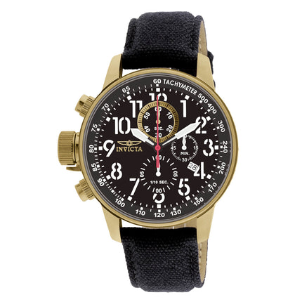 Invicta Men's Chronograph Watch - I Force Lefty Black Dial Leather Band | 1515 ,