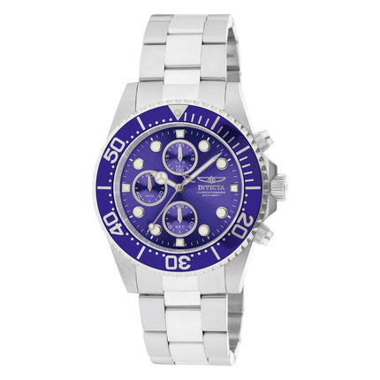 Invicta Men's Chronograph Stainless Steel Watch - Pro Diver Blue Dial Quartz | 1769 ,