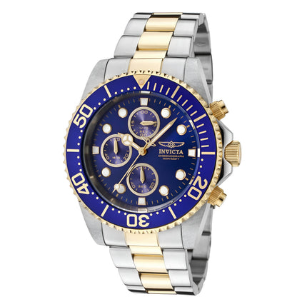 Invicta Men's Chronograph Watch - Pro Diver Two Tone Bracelet Quartz Blue Dial | 1773 ,