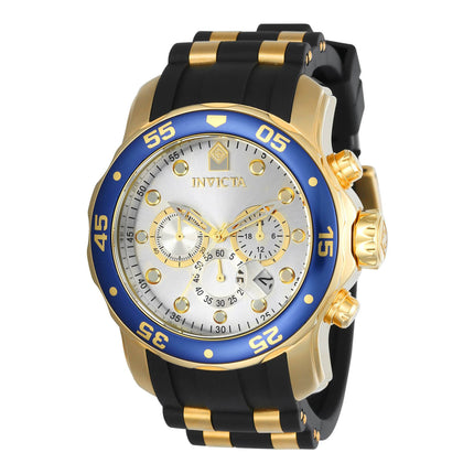 Invicta Men's Chronograph Watch - Pro Diver Silver Dial Steel & Rubber Strap | 17880 ,