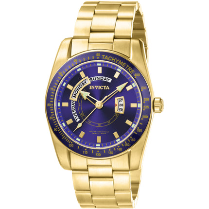 Invicta Men's Watch - Specialty Quartz Blue Dial Yellow Gold Steel Bracelet | 6321 ,