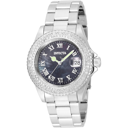 Invicta Women's Watch - Angel Quartz Black MOP Dial Stainless Steel Bracelet | 21711 ,