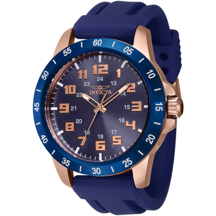 Invicta Men's Watch - Pro Diver Quartz Roce Gold Case Blue Silicone Strap | 40001 ,