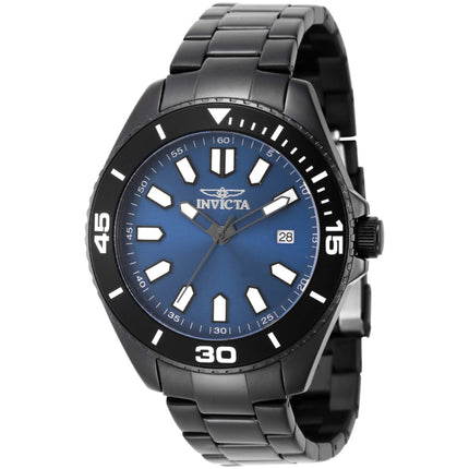 Invicta Men's Watch - Pro Diver Blue Dial Black IP Stainless Steel Bracelet | 46320 ,