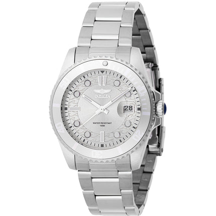 Invicta Women's Watch - Pro Diver Quartz Silver Tone Dial Steel Bracelet | 46687 ,