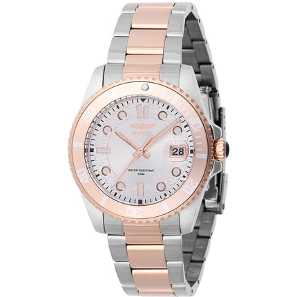 Invicta Women's Watch - Pro Diver Two Tone Rose Gold, Silver Tone Bracelet | 46690 ,