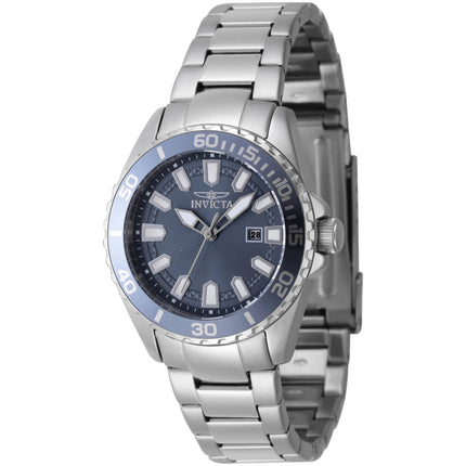 Invicta Women's Watch - Pro Diver Quartz Blue Dial Stainless Steel Bracelet | 47343 ,