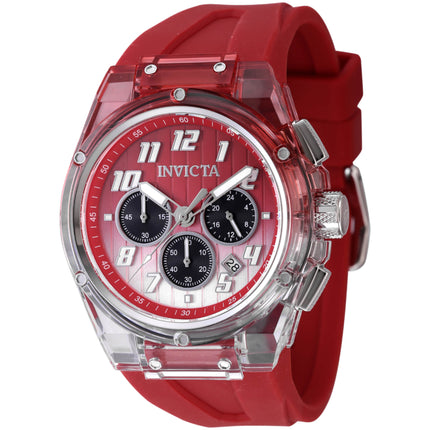 Invicta Men's Watch - S1 Rally Chronograph Black, Red, Metallic White Dial | 47349 ,
