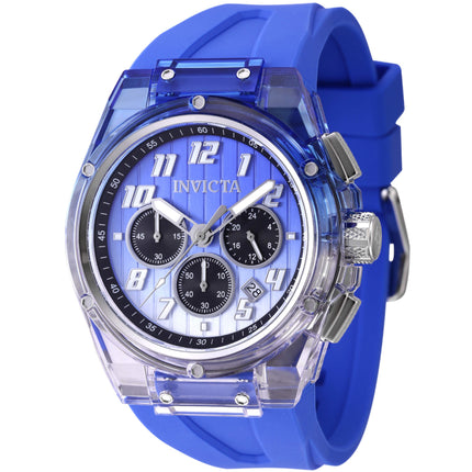 Invicta Men's Watch - S1 Rally Chronograph Black, Blue, Metallic White Dial | 47350 ,