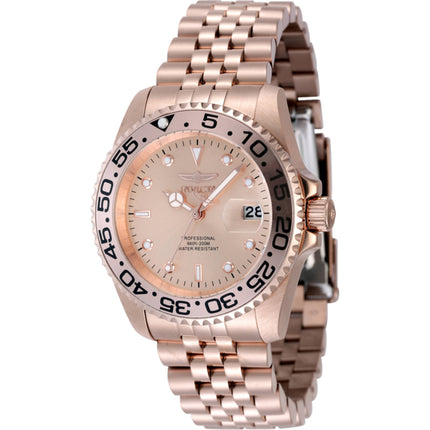 Invicta Women's Watch - Pro Diver Quartz Rose Gold Tone Dial Steel Bracelet | 48386 ,