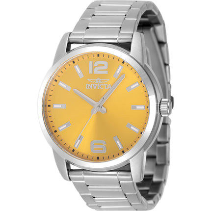 Invicta Men's Watch - Celestial Yellow Dial Silver Stainless Steel Bracelet | 48493 ,
