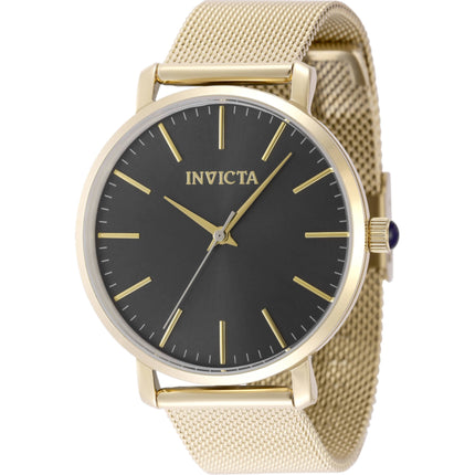 Invicta Women's Watch - Angel Quartz Black Dial Yellow Gold Mesh Bracelet | 48845 ,