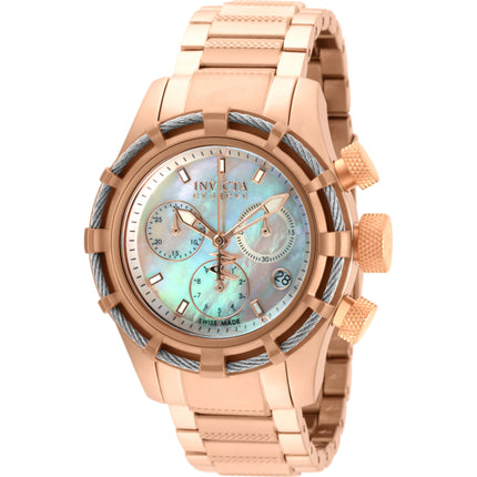 Invicta Women's Watch - Bolt Chronograph Mop Dial Rose Gold Steel Bracelet | 90010 ,