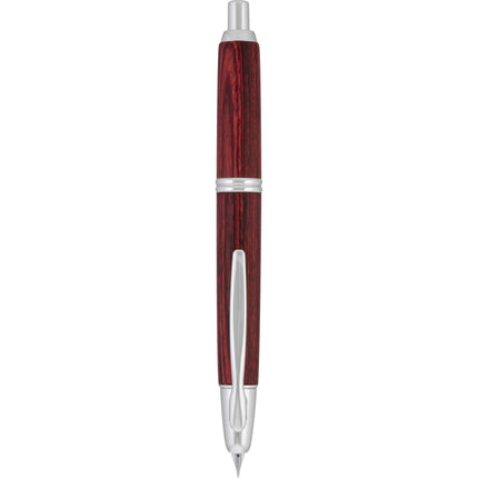 Pilot Fountain Pen - Vanishing Point Birchwood Red Barrel Retractable ,