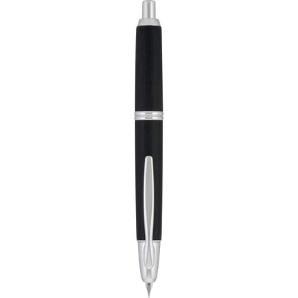Pilot Fountain Pen - Vanishing Point Birchwood Black Barrel Retractable ,