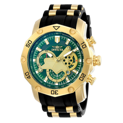 Invicta Men's Chronograph Watch - Pro Diver Quartz Green & Gold Dial | 23425 ,