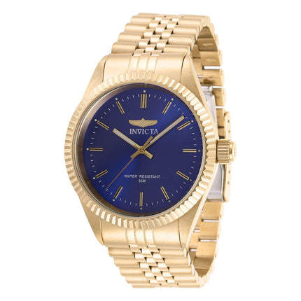 Invicta 29386 Men's Specialty Blue Dial Yellow Gold Bracelet Watch ,