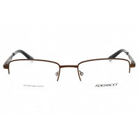 Adensco Men's Eyeglasses - Matte Brown Half Rim Rectangular Frame | AD 124 04IN 00 ,