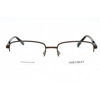 Adensco Men's Eyeglasses - Matte Brown Half Rim Rectangular Frame | AD 131 04IN 00 ,