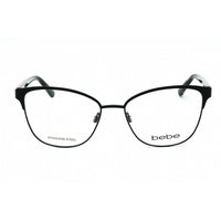 Bebe Women's Eyeglasses - Jet Full Rim Cat Eye Frame Clear Demo Lens | BB5202 001 ,
