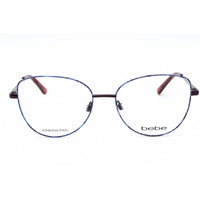 Bebe Women's Eyeglasses - Plum Floral Metal Full Rim Cat Eye Shape Frame | BB5207 501 ,