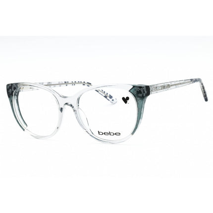 Bebe Women's Eyeglasses - Grey Animal Acetate Full Rim Cat Eye Frame | BB5208 050 ,