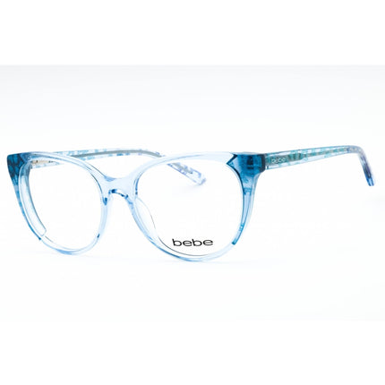 Bebe Women's Eyeglasses - Blue Animal Acetate Full Rim Cat Eye Frame | BB5208 422 ,