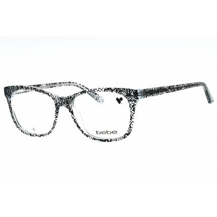 Bebe Women's Eyeglasses - Jet Lace Acetate Full Rim Square Shape Frame | BB5213 011 ,