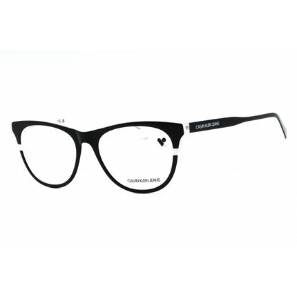 Calvin Klein Jeans Women's Eyeglasses - Black/White Full Rim Cat Eye | CKJ20641 073 ,